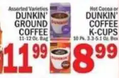 C Town Dunkin' ground coffee offer