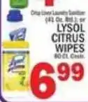 C Town Lysol citrus wipes offer