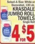 C Town Krasdale jumbo roll towels offer