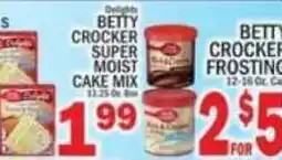 C Town Betty crocker super moist cake mix offer