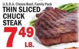 C Town U.s.d.a. Choice Beef Thin Sliced Chuck Steak offer