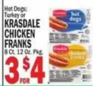 C Town Krasdale chicken franks offer