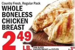 C Town Country fresh regular pack whole boneless chicken breast offer