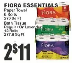Food Universe Fiора essentials paper towel and bath tissue offer
