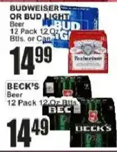 Food Universe Budweiser or Bud Light Beer offer