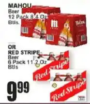 Food Universe Mahou beer or red stripe beer offer
