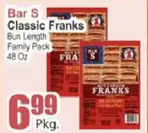 Food Universe Bar S classic franks offer