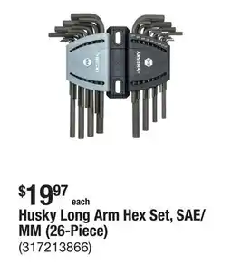 The Home Depot Husky Long Arm Hex Set, SAE/MM (26-Piece) offer