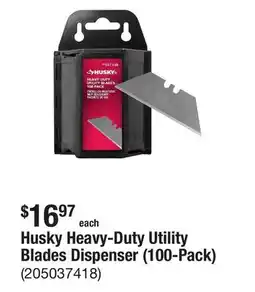 The Home Depot Husky Heavy-Duty Utility Blades Dispenser (100-Pack) offer