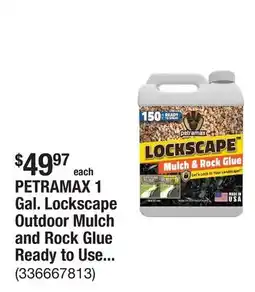 The Home Depot PETRAMAX 1 Gal. Lockscape Outdoor Mulch and Rock Glue Ready to Use for Landscaping offer
