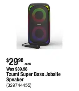 The Home Depot Tzumi Super Bass Jobsite Speaker offer