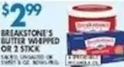 Associated Breakstone's butter whipped or 2 stick offer