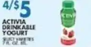 Associated Activia drinkable yogurt offer
