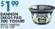 Associated Dannon oikos pro yogurt offer