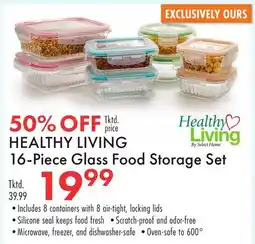 Boscov's HEALTHY LIVING 16-Piece Glass Food Storage Set offer