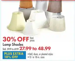 Boscov's Lamp Shades offer