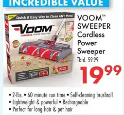 Boscov's VOOM SWEEPER Cordless Power Sweeper offer