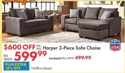 Boscov's Harper 2-Piece Sofa Chaise offer