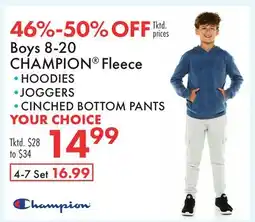 Boscov's Boys 8-20 CHAMPION Fleece offer