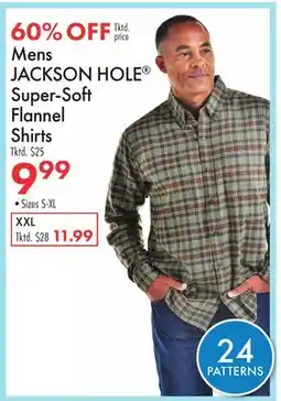 Boscov's Mens JACKSON HOLE Super-Soft Flannel Shirts offer