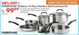 Boscov's FARBERWARE Brillance 10-Piece Stainless-Steel Cookware Set offer