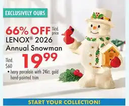 Boscov's LENOX 2026 Annual Snowman offer