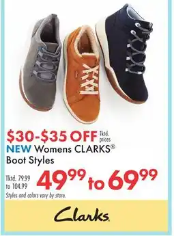 Boscov's NEW Women's CLARKS Boot Styles offer