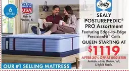 Boscov's SEALY POSTUREPedic PRO Assortment offer