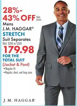 Boscov's Mens J.M. HAGGAR STRETCH Suit Separates offer