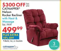 Boscov's CATNAPPER Nelson Rocker Recliner with Heat & Massage offer