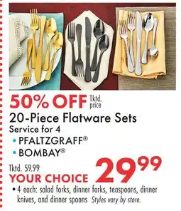 Boscov's 20-Piece Flatware Sets offer