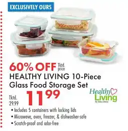 Boscov's HEALTHY LIVING 10-Piece Glass Food Storage Set offer