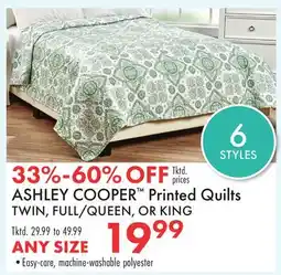 Boscov's ASHLEY COOPER Printed Quilts offer