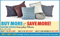 Boscov's ENTIRE STOCK Everyday Pillows offer
