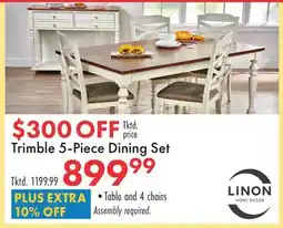 Boscov's Trimble 5-Piece Dining Set offer