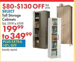 Boscov's SELECT Tall Storage Cabinets offer