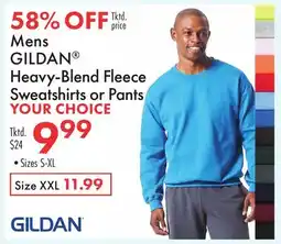 Boscov's Mens GILDAN Heavy-Blend Fleece Sweatshirts or Pants offer