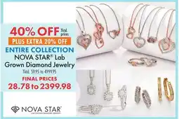 Boscov's ENTIRE COLLECTION NOVA STAR Lab Grown Diamond Jewelry offer