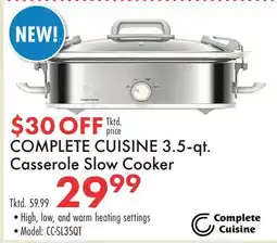 Boscov's COMPLETE CUISINE 3.5-qt. Casserole Slow Cooker offer
