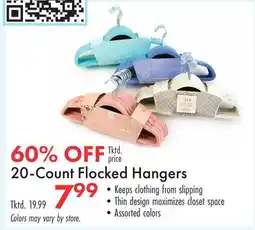 Boscov's 20-Count Flocked Hangers offer