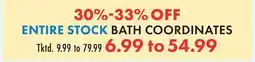 Boscov's ENTIRE STOCK BATH COORDINATES offer