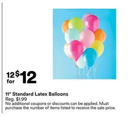 Michaels 11 Standard Latex Balloons offer