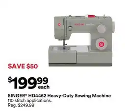 Michaels SINGER HD4452 Heavy-Duty Sewing Machine offer