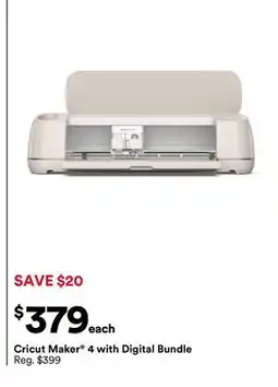 Michaels Cricut Maker 4 with Digital Bundle offer