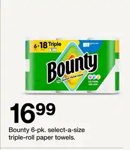 Target Bounty 6-pk. select-a-size triple-roll paper towels offer