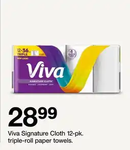 Target Viva Signature Cloth 12-pk. triple-roll paper towels offer