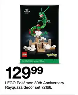 Target LEGO Pokémon 30th Anniversary Rayquaza decor set 72168 offer