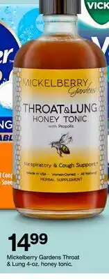 Target Mickelberry Gardens Throat & Lung 4-oz. honey tonic offer