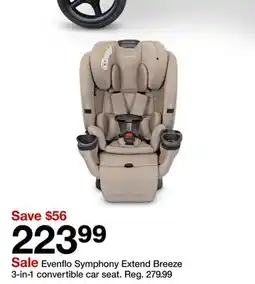 Target Evenflo Symphony Extend Breeze 3-in-1 convertible car seat offer