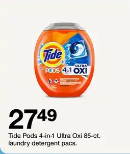 Target Tide Pods 4-in-1 Ultra Oxi 85-ct. laundry detergent pacs offer